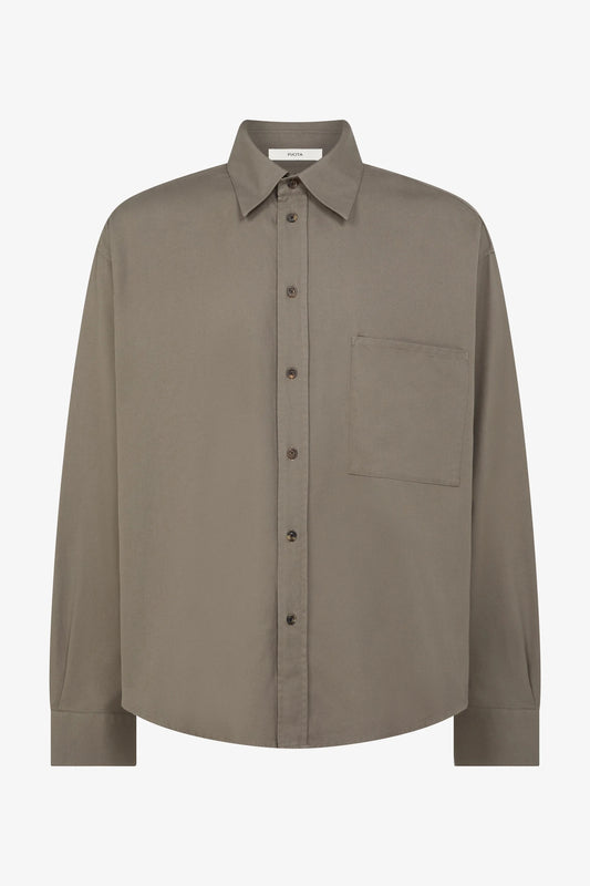 Adam Utility Shirt in taupe — front view