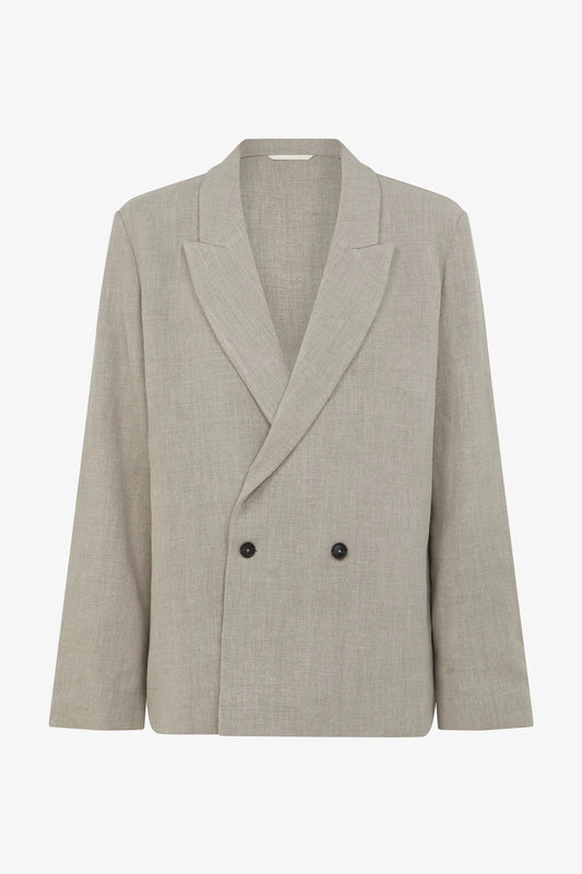Beige Suit Jacket in beige — front view