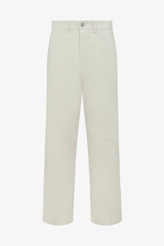 Cole Utility Pant in ecru — front view