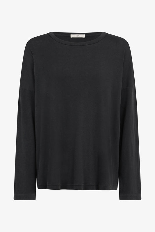 Joey Long Sleeve in charcoal — front view