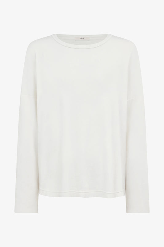 Joey Long Sleeve in ecru — front view