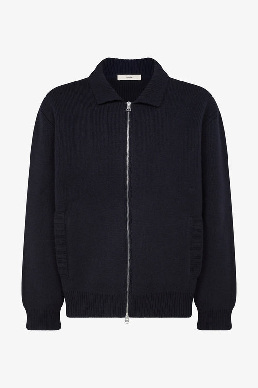 Josh Sweater Jacket in navy — front view