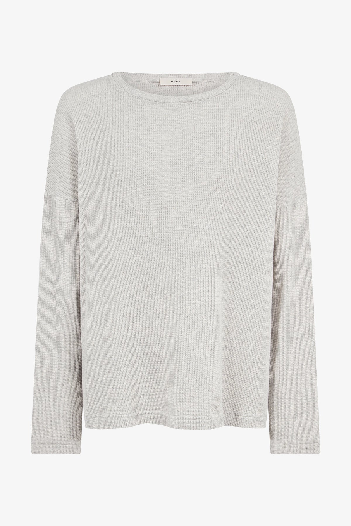 
Marlon Waffle Long Sleeve in beige — front view