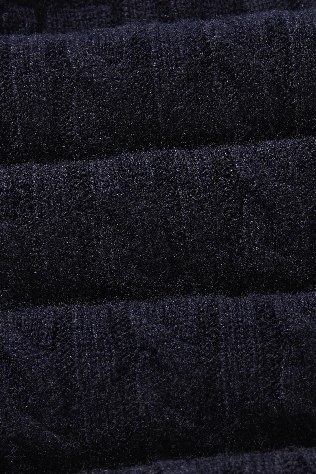 
Nicolas Cable Sweater in navy — detail view