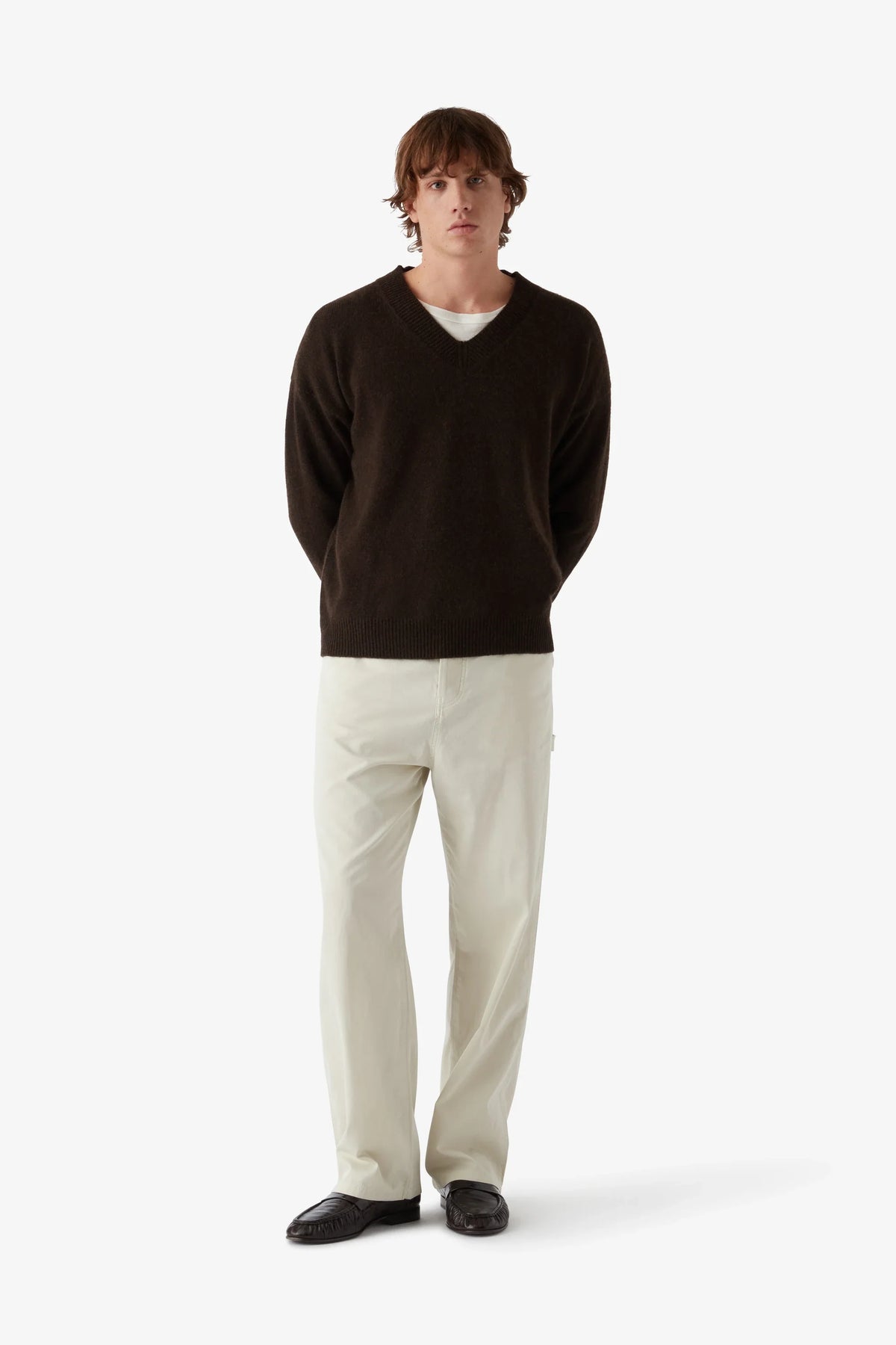 
Lee Sweater in espresso — on-model view 1