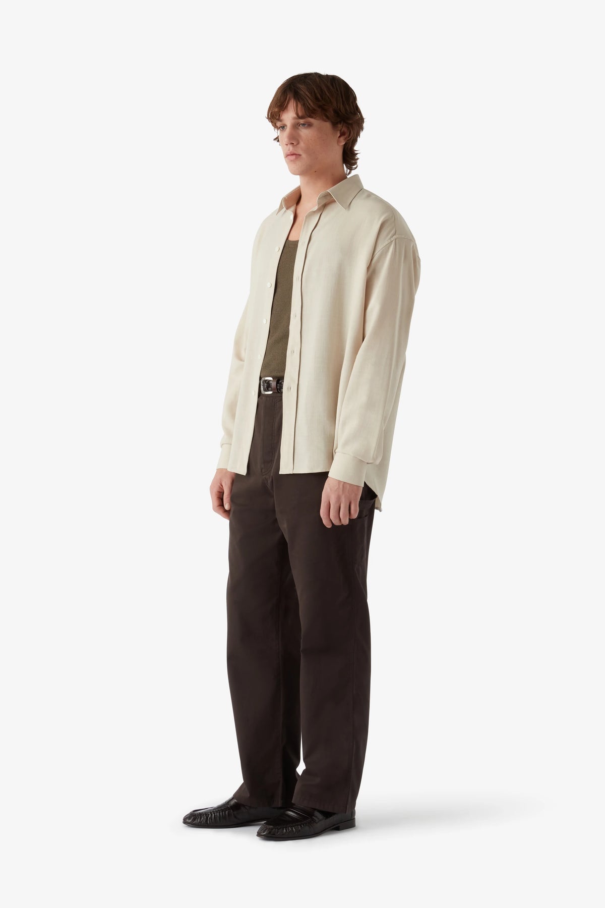 
Amos Shirt in beige — on-model view 23