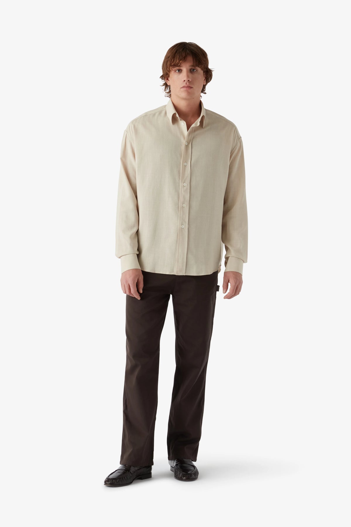 
Amos Shirt in beige — on-model view 24