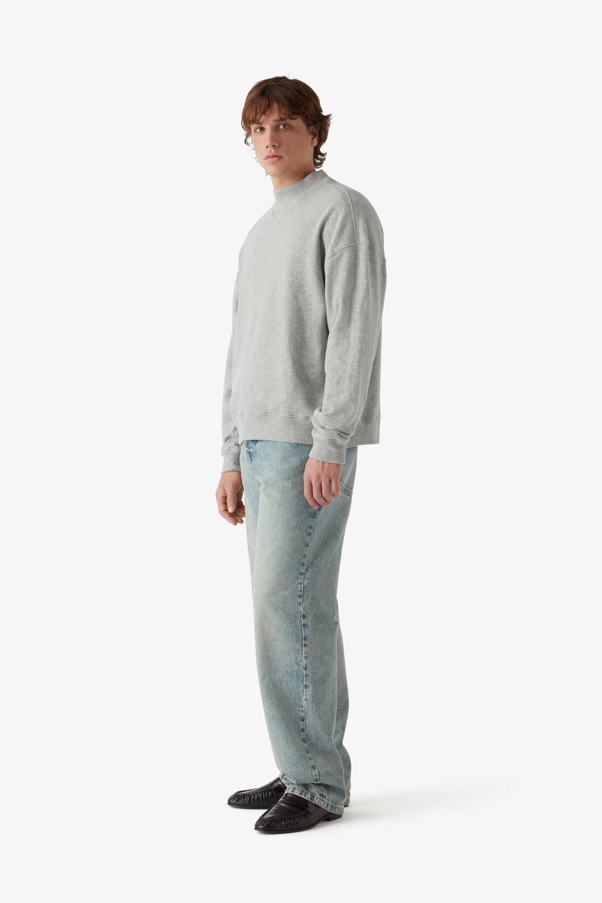 
Garth Mockneck Sweatshirt in melange — on-model view 36