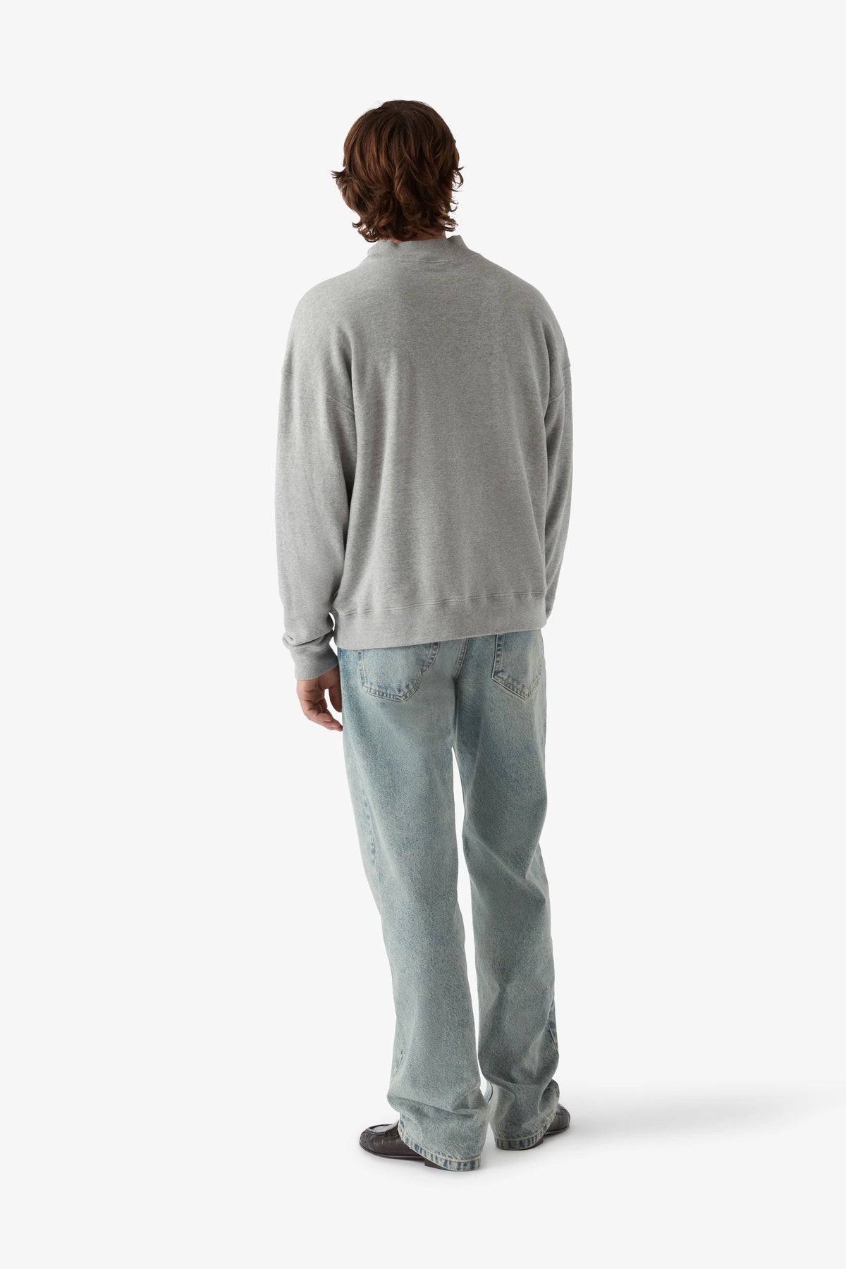 
Garth Mockneck Sweatshirt in melange — on-model view 37