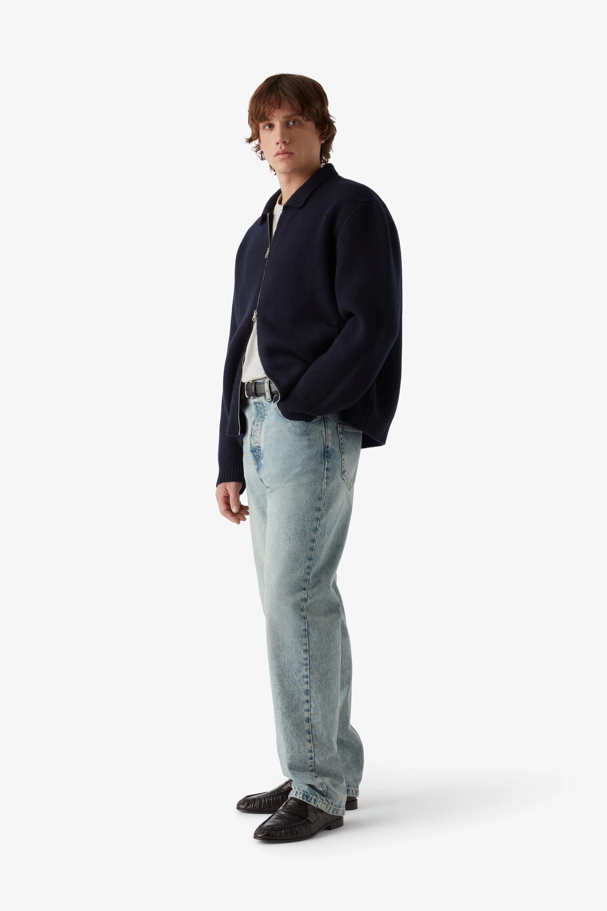 
Josh Sweater Jacket in navy — on-model view 66