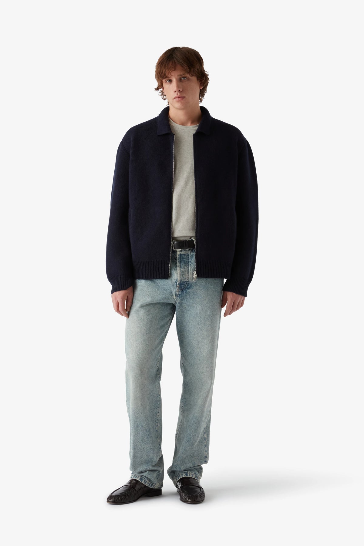 
Josh Sweater Jacket in navy — on-model view 68