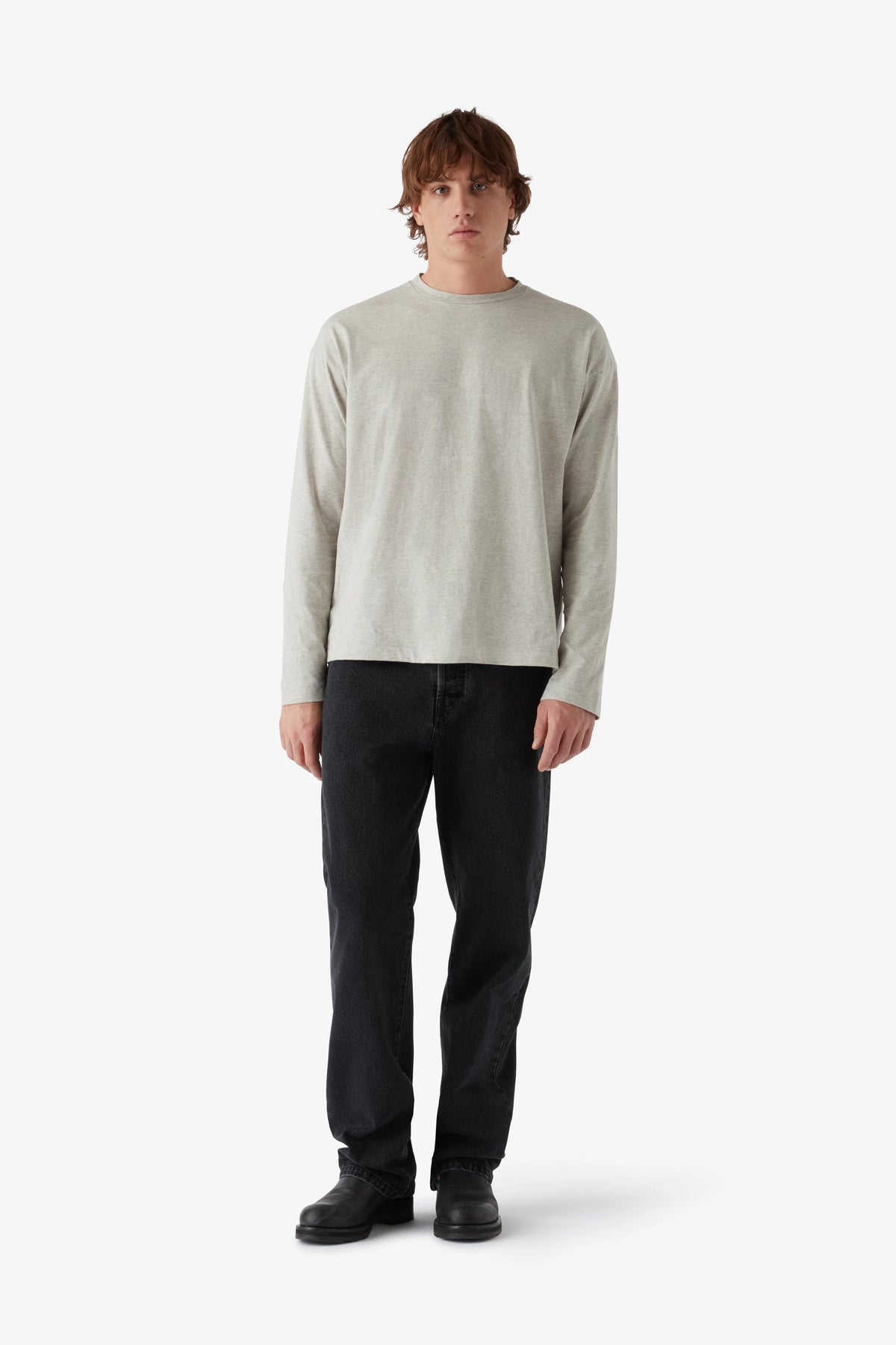 
Jonas T-Shirt in grey - melange — on-model view 72