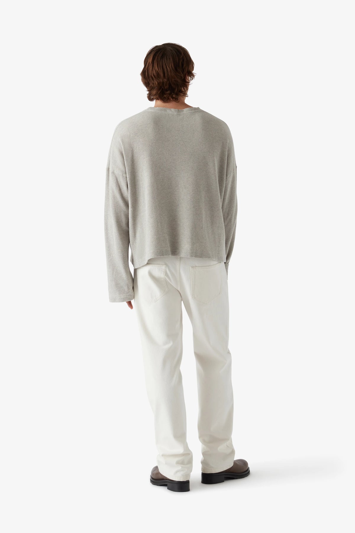 
Marlon Waffle Long Sleeve in beige — on-model view 85