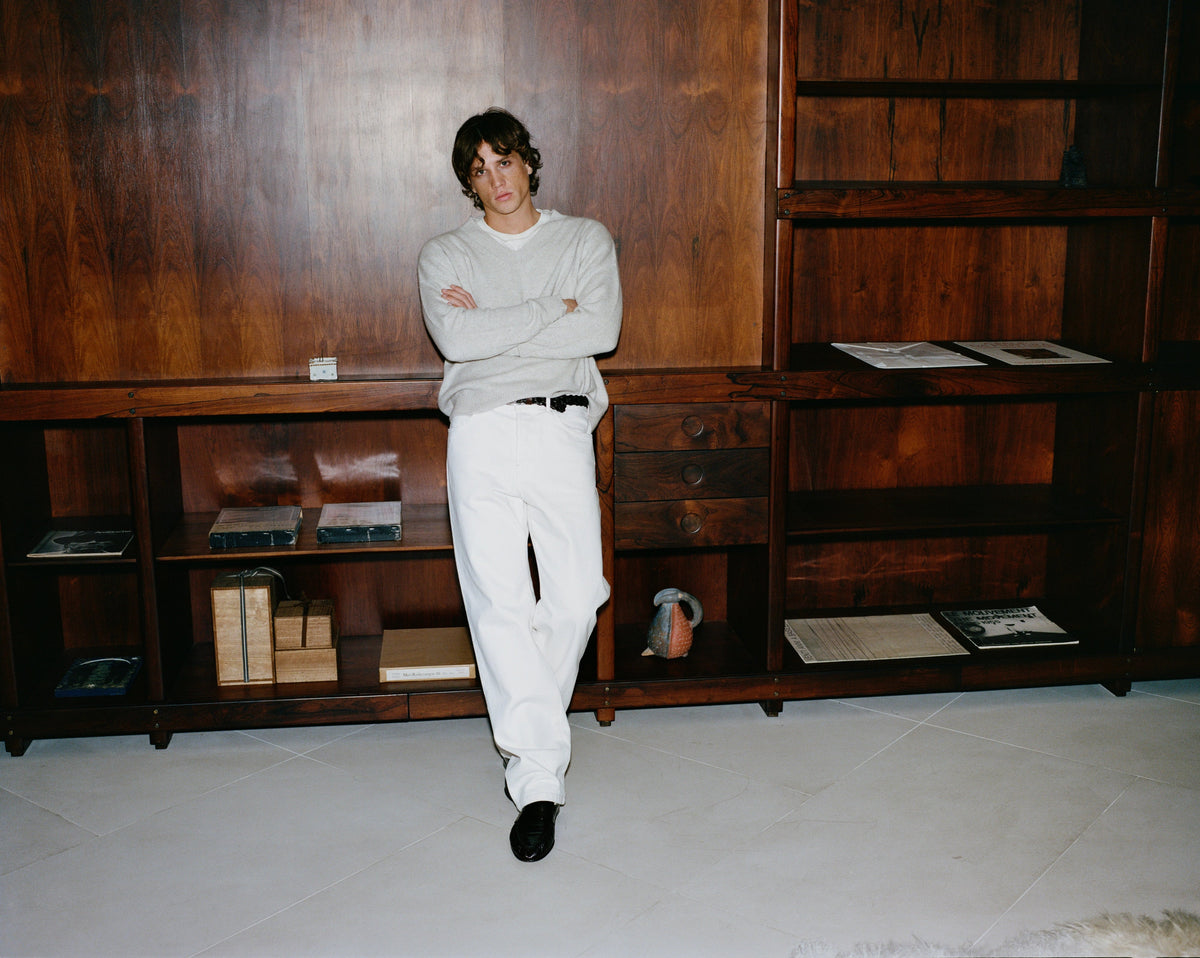 
Tyler Wide Jean in ecru — lookbook image 2