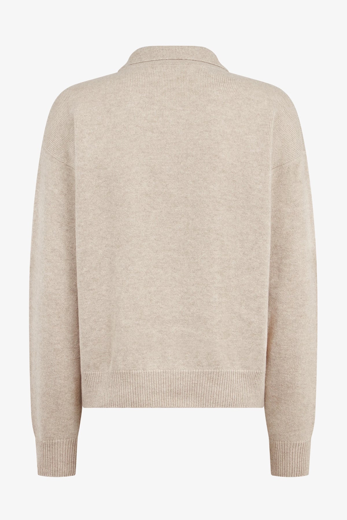 
Renné Knitted Polo in beige — back view