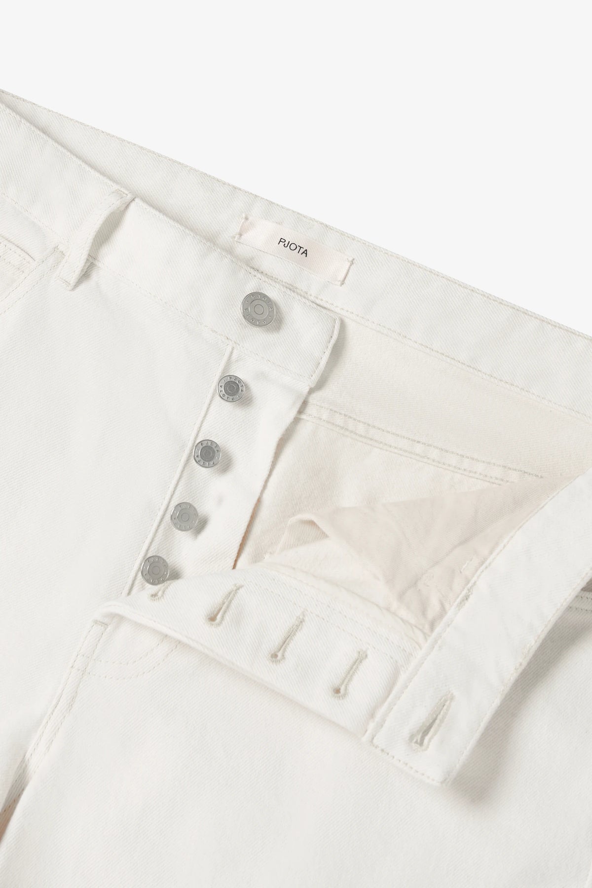 
Tyler Wide Jean in ecru — detail view