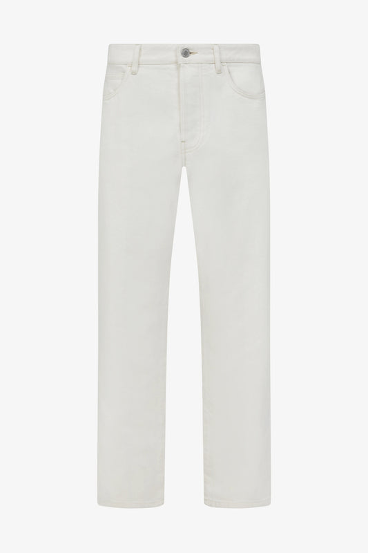 Tyler Wide Jean in ecru — front view