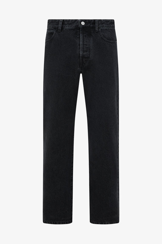 Tyler Wide Jean in black — front view