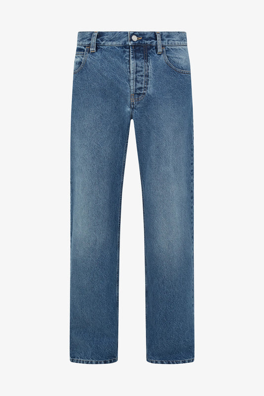 Tom Straight Jean in medium wash — front view